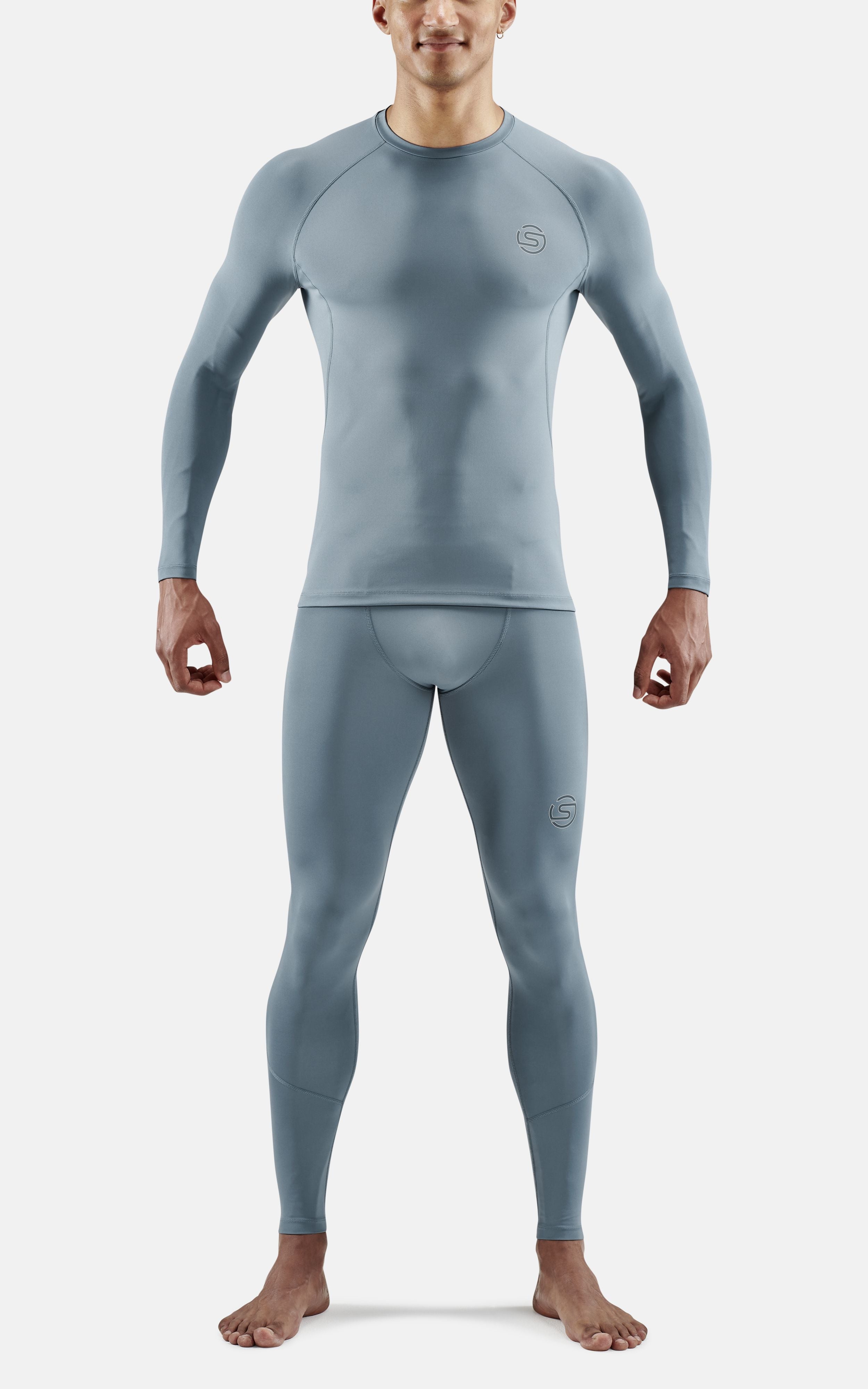 SKINS SERIES-2 Men's Long Sleeve Blue Grey – Skins Compression Australia