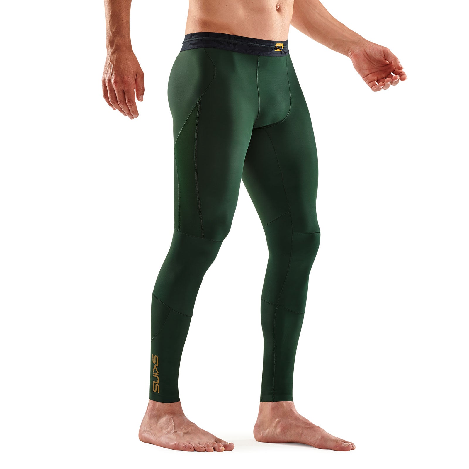 SKINS SERIES-5 Men's Long Tights Green Grey [Size: S]