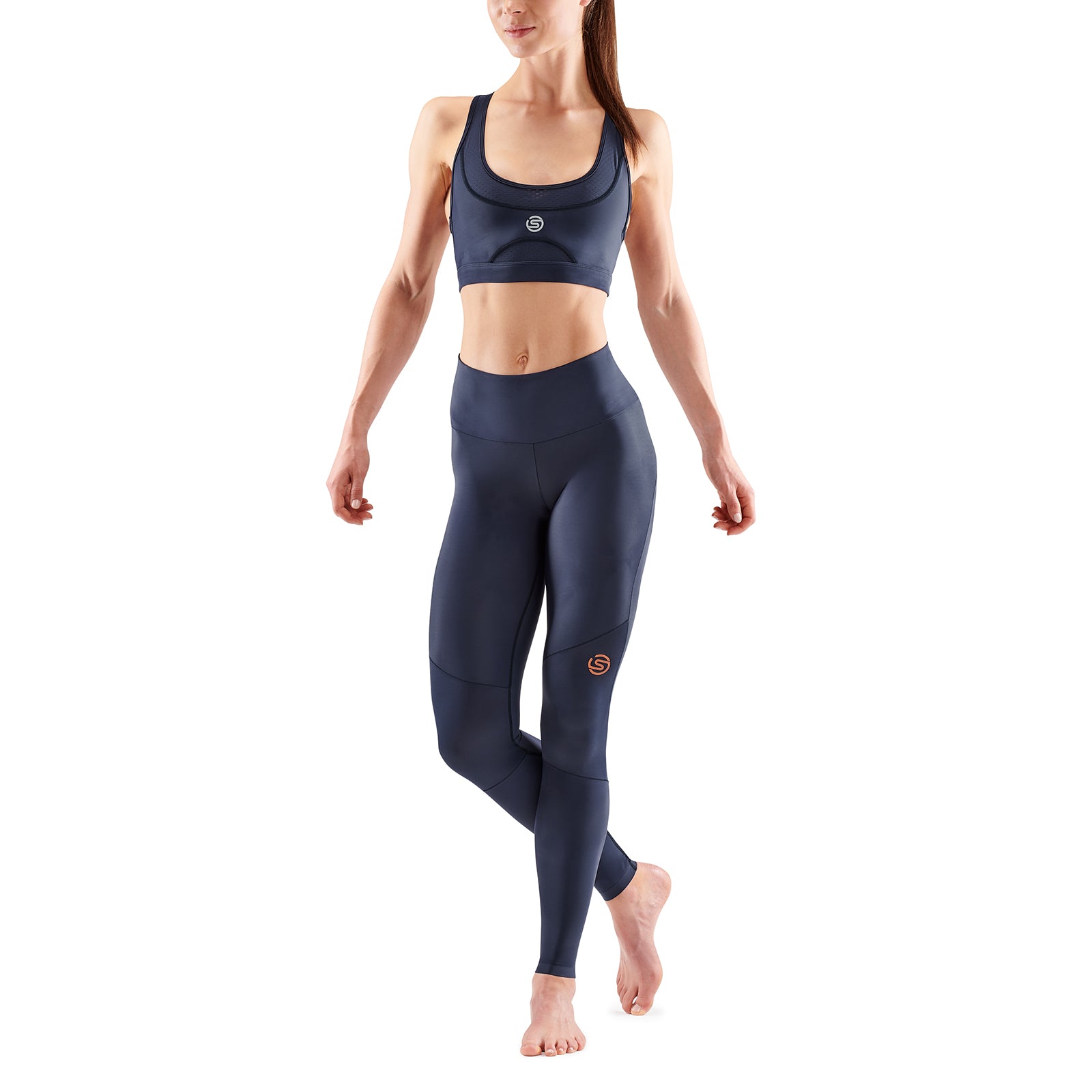 SKINS SERIES-5 Women's Recovery Long Tights Navy Blue