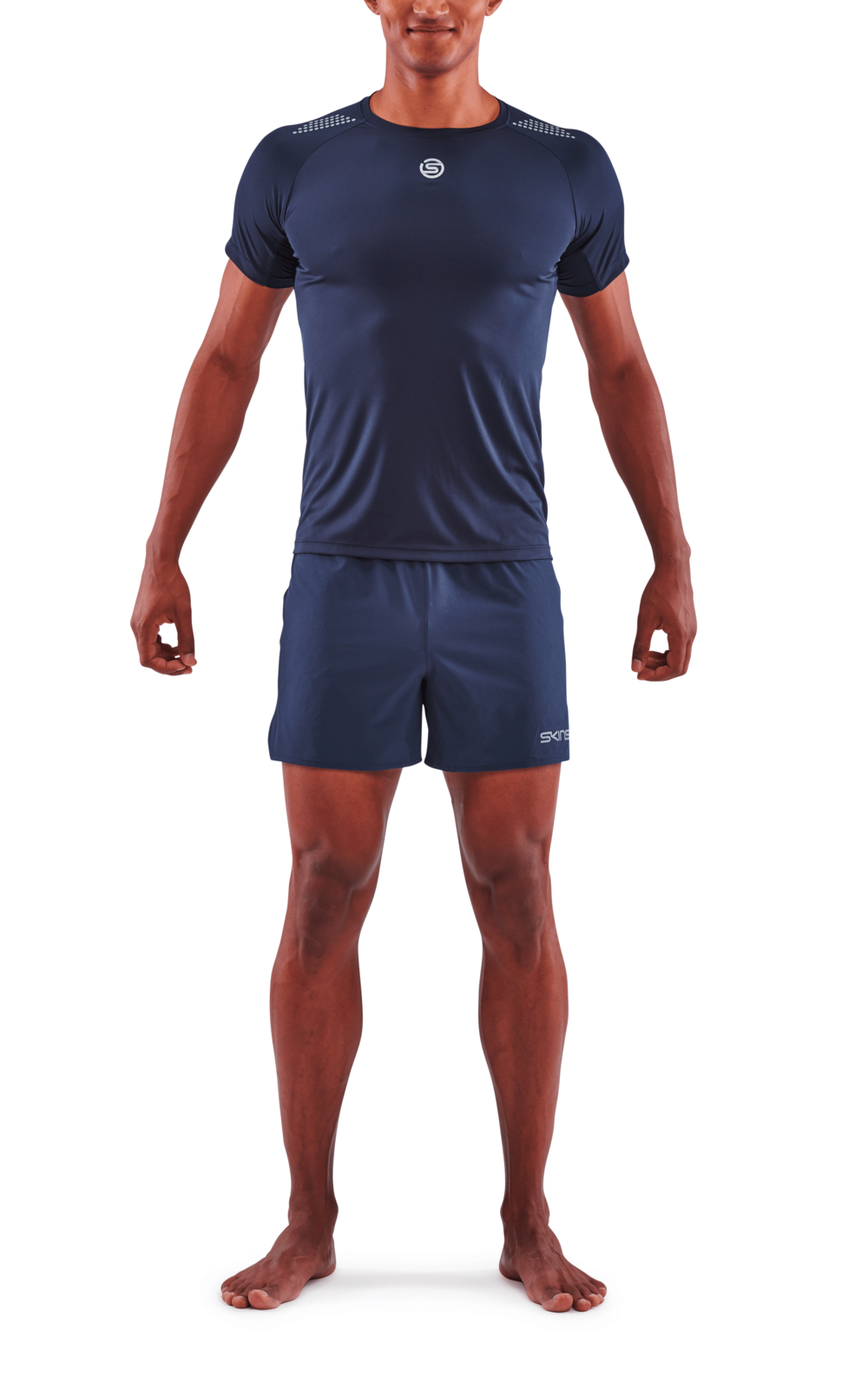 SKINS SERIES-3 Men's Short Sleeve Shirt Navy Blue