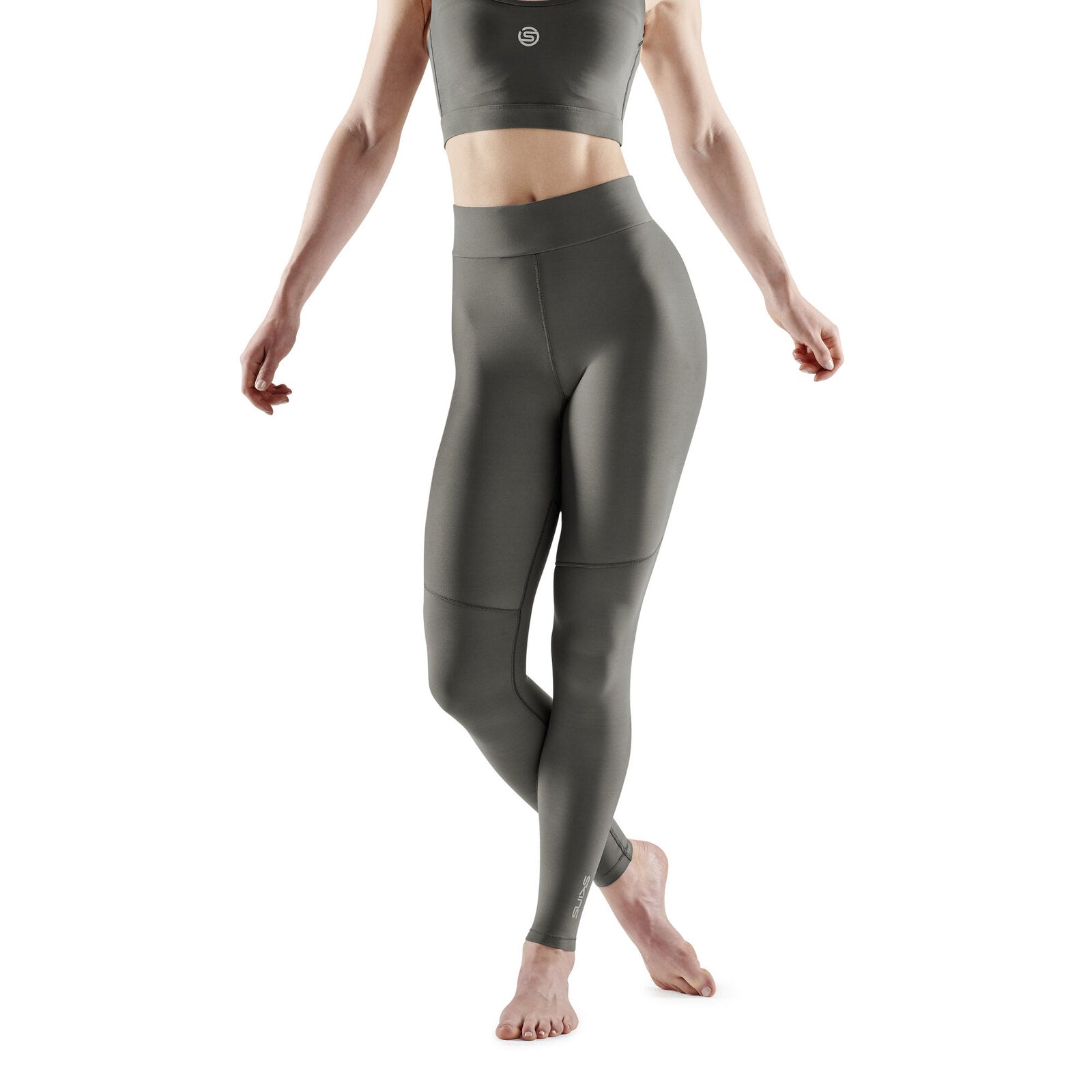 SKINS SERIES-3 Women's Soft Long Tights PKT Charcoal