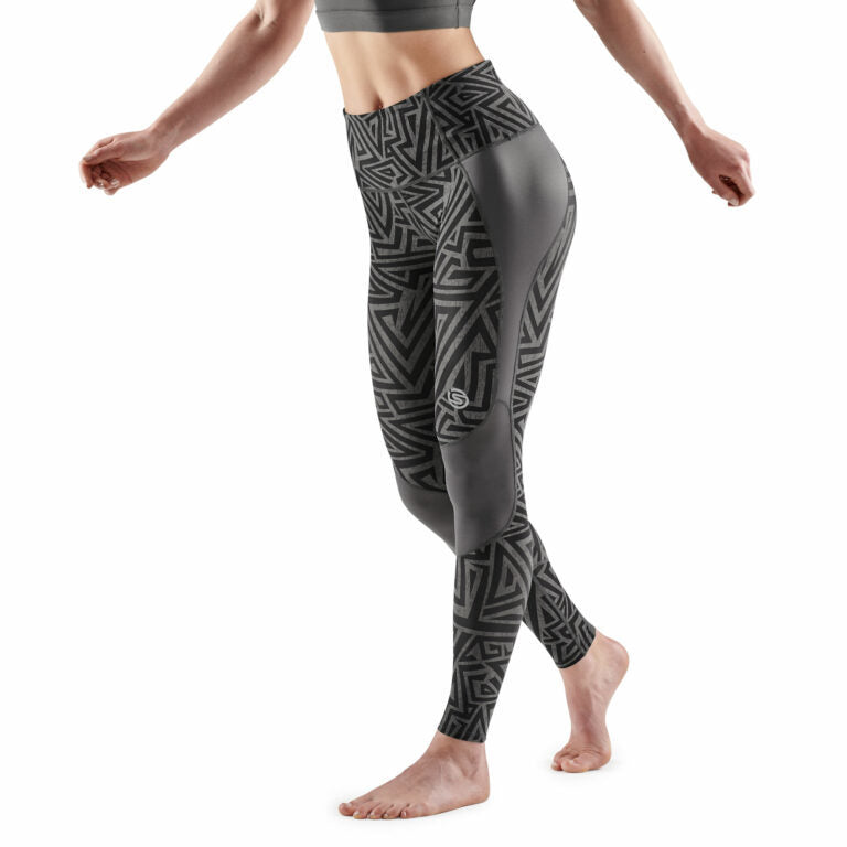 SKINS SERIES-3 Women's Skyscraper Tights Charcoal Angle